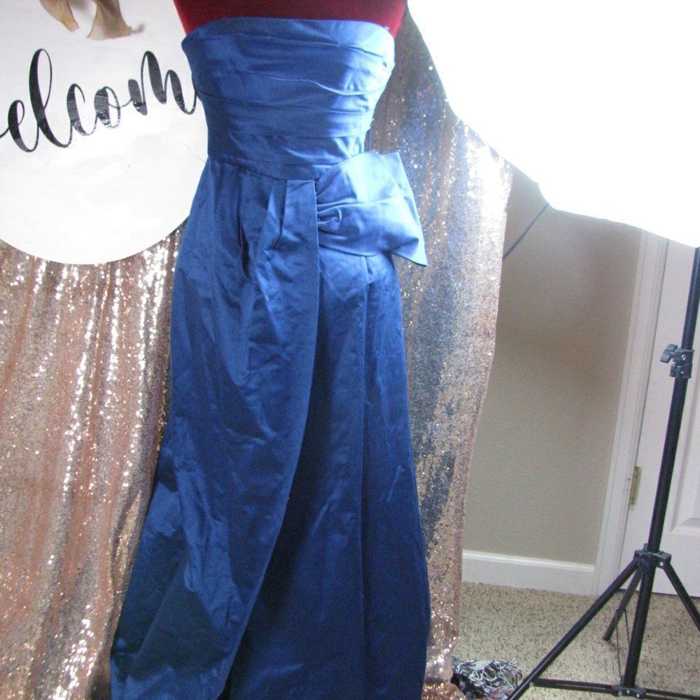 NWT BCBG MaxAzria blue Maxi Romantic gown y2k evening dress 4 - Picture 3 of 13